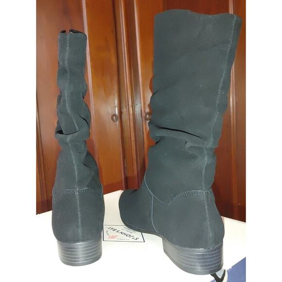 NIB st johns bay Boots "Jamie" Black 9M (B) Ladies Real Leather Suede - Picture 7 of 10